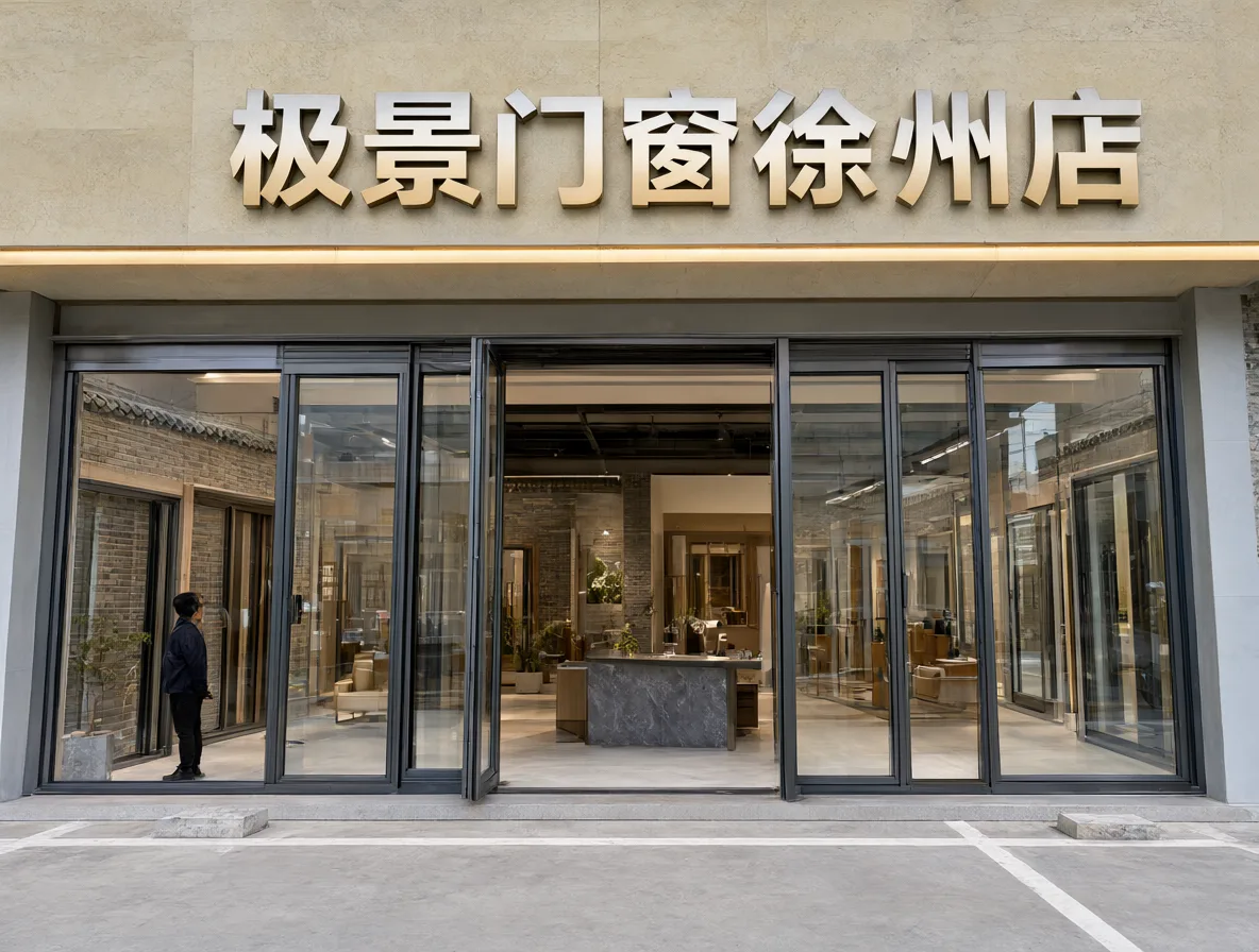 维恪门窗徐州新沂店 极景高性能门窗 门头实景