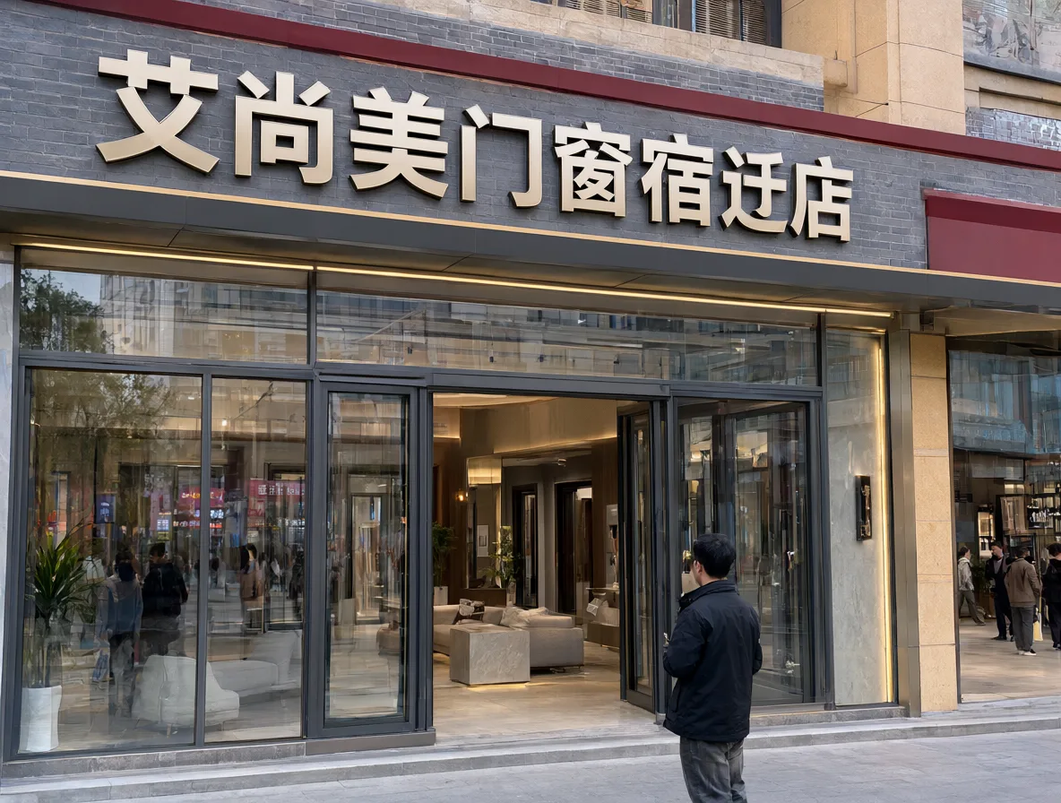 维恪门窗宿迁店 艾尚美门窗 门头实景