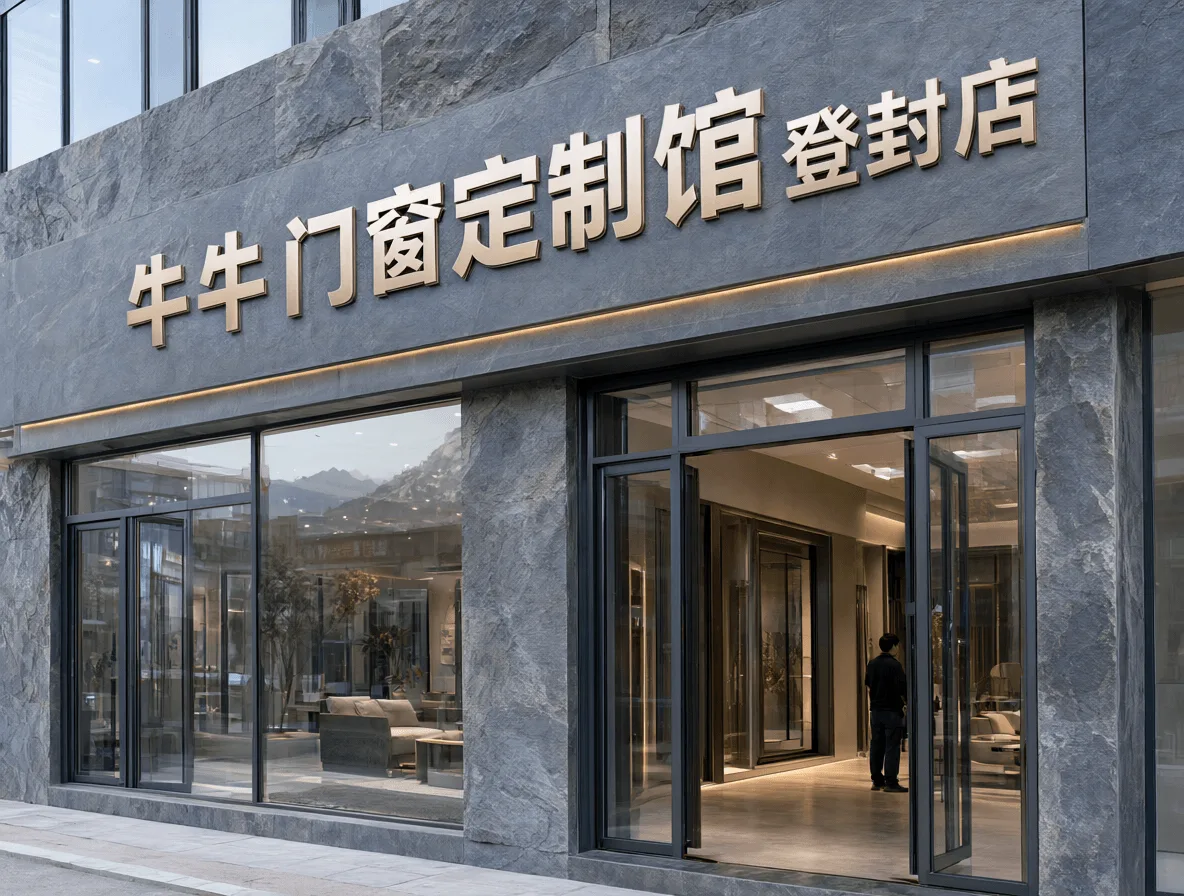 维恪门窗登封店 牛牛门窗定制馆 门头实景